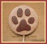 636 Paw Print Chocolate or Hard Candy Lollipop Mold
